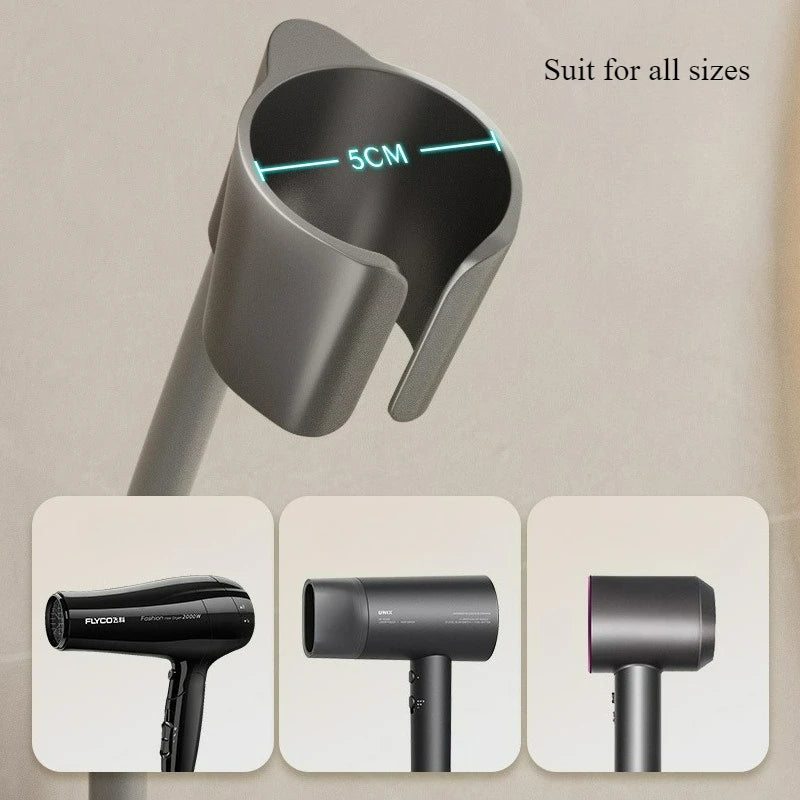 Powerful Suction Cup Hair Dryer Stand Bathroom Shelf Bathroom Organizer Shower Organizer No Need To Hold By Hand Hanging Rack