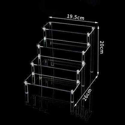 Clear Acrylic Display Stand For Anime Figures Cupcake Shelf Organizer Desserts Holder Jewels Display Risers Stand Perfume Stand