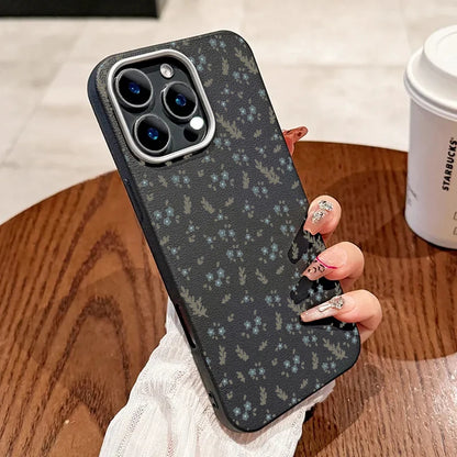 Floral Lichee Pattern Shockproof iPhone Case