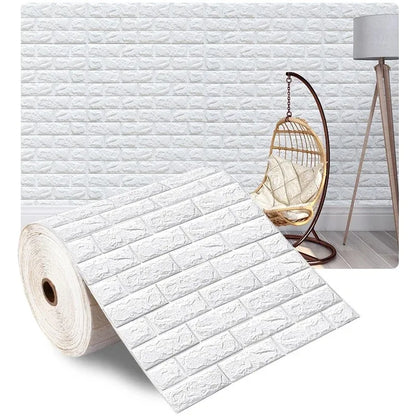 3D Brick Pattern Peel & Stick Foam Wallpaper – 70cm x 1m