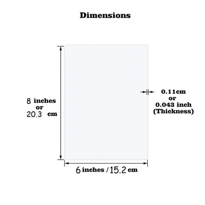 Clear Arch/Rectangular Acrylic Sheet Board for DIY Craft Signage Display Projects Picture Frame Wedding Place Card Decor Sign