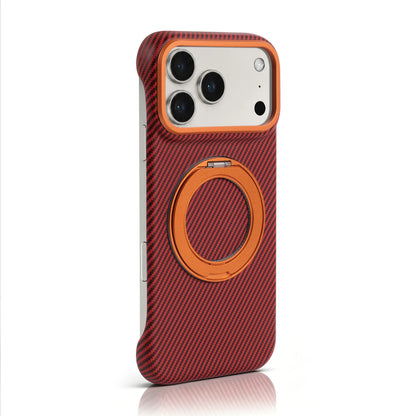 Fashion Premium PU Leather Phone Case With 360° Rotatable Ring Kickstand Compatible With iPhone 14 15 16 17 Pro Max
