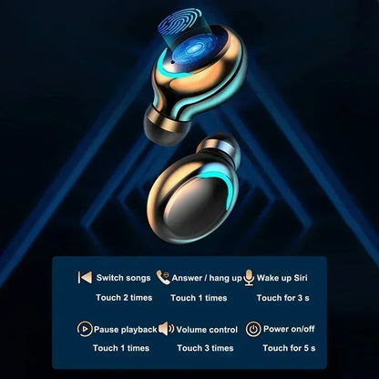 Wireless Earphones LED Dislpaly Binaural TWS Wireless Bluetooth Headset Noise Reduction Bluetooth Headphones