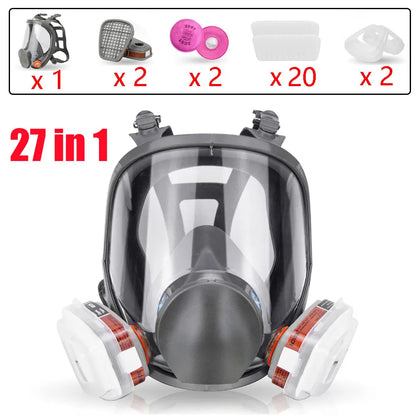 Ship From USA 6800 Full Face Gas Mask Reusable Large Size Gas Dust Respirator Paint Sprayer Chemical Wood Working