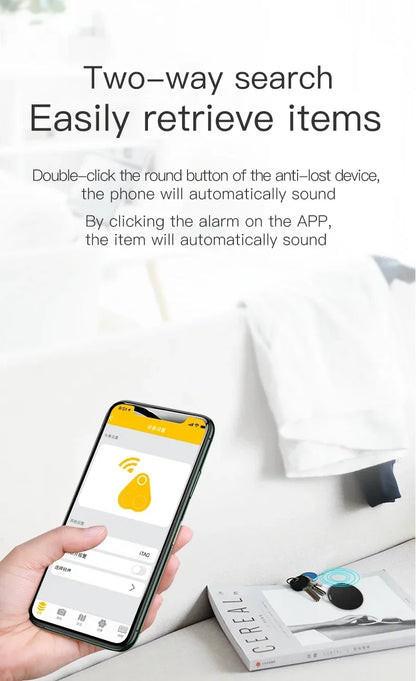 Mini Bluetooth Anti-Lost Tracker with Magnetic Mount for Cars and Valuables