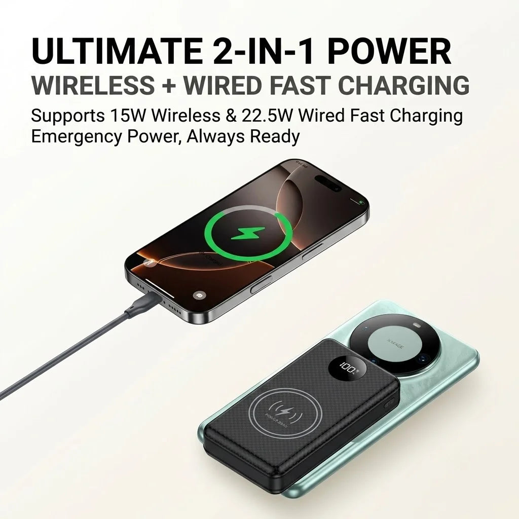 6×18650 Battery Storage Box DIY Power Bank Shell Dual USB-C Output Portable Charging Holder Built-in Camp Light for Mobile Phone