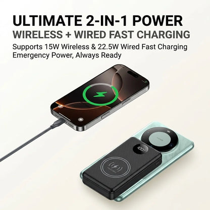 6×18650 Battery Storage Box DIY Power Bank Shell Dual USB-C Output Portable Charging Holder Built-in Camp Light for Mobile Phone