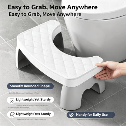 Slip Resistant Water-proof Potty Foot Stool Ergonomic Raised Footrest Stable Frame Household Washroom Auxiliary Tool Suitable Fo