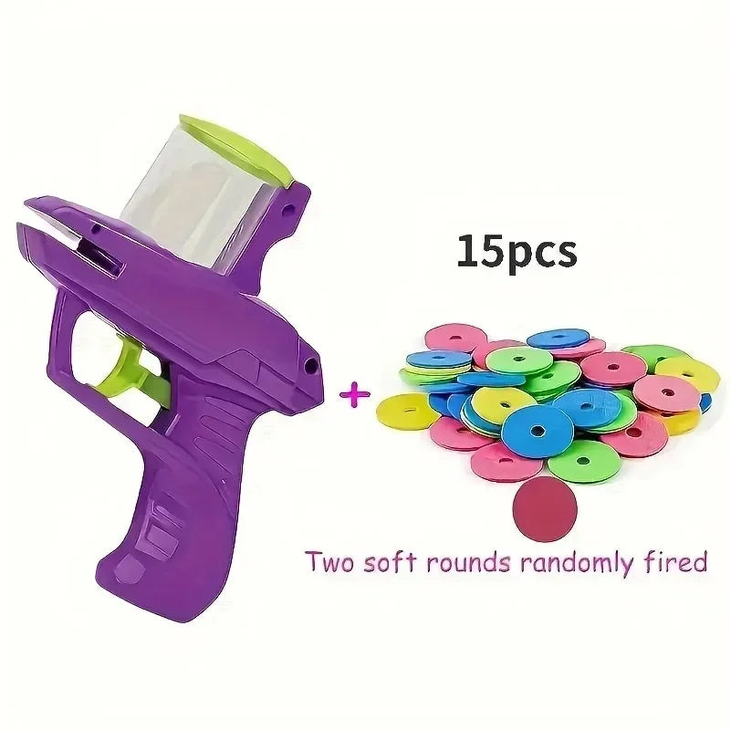 Funny Cat Toys Creative Turnip Gun with 15pcs Reusable Foam Frisbee Pet Hunting Interactive Toy Dog Cat Pet Supplies