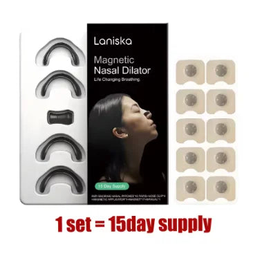 Gentle-Fit Magnetic Nasal Vents, Reusable Nose Dilator for Snore-Free Sleep & Better Breathing During Exercise, Airflow-Enhanced Comfort Band
