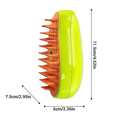 3-in-1 Electric Steam Brush for Cats and Dogs