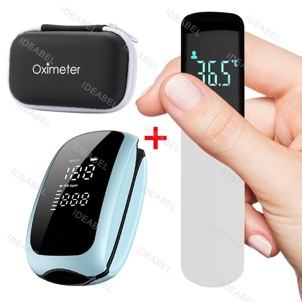 Rechargeable Medical Oximeter Strap Lanyard Fingertip Pulse Oximeter Blood Oxygen Saturation Monitor Digital LED Display Child