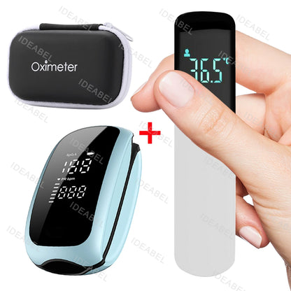 Rechargeable Medical Oximeter Strap Lanyard Fingertip Pulse Oximeter Blood Oxygen Saturation Monitor Digital LED Display Child