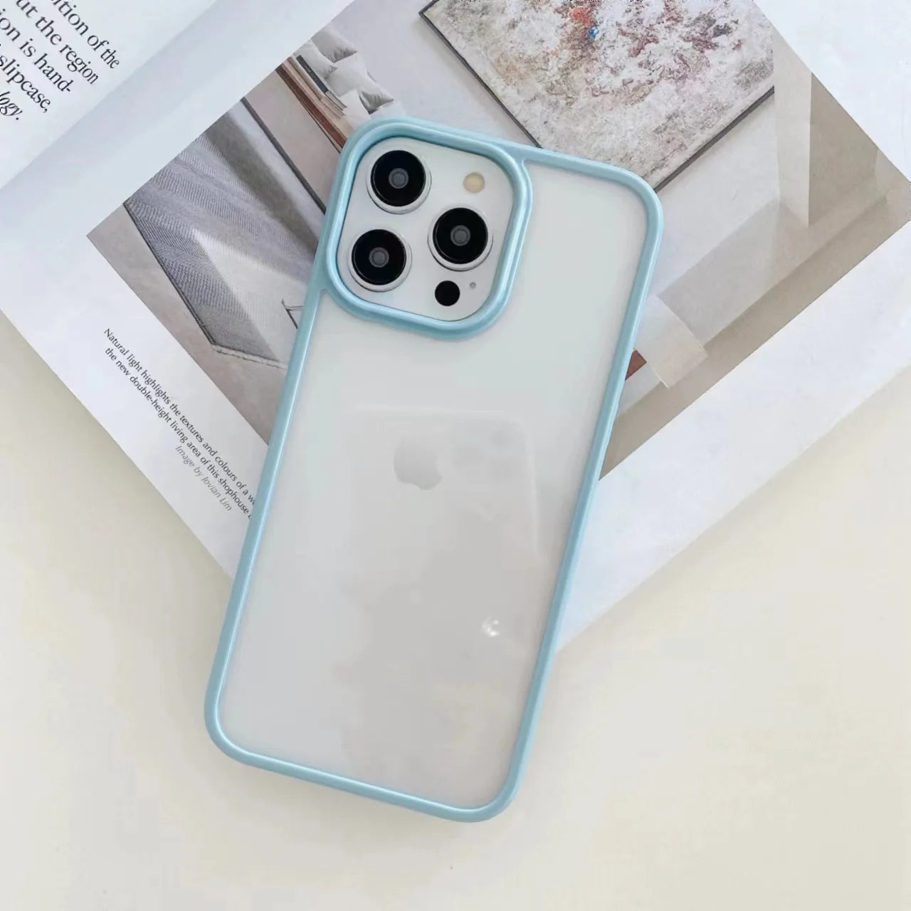 Candy Color Transparent Acrylic iPhone Case – TPU Full Coverage Cover for iPhone 7–15 Series
