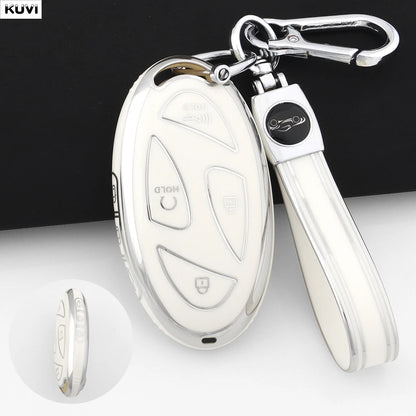 For Hyundai IONIQ 6 New Grand Prix GN7 Kona 5 7 Buttons Fashion TPU Car Remote Key Case Cover Protected Keychain Fob Accessories