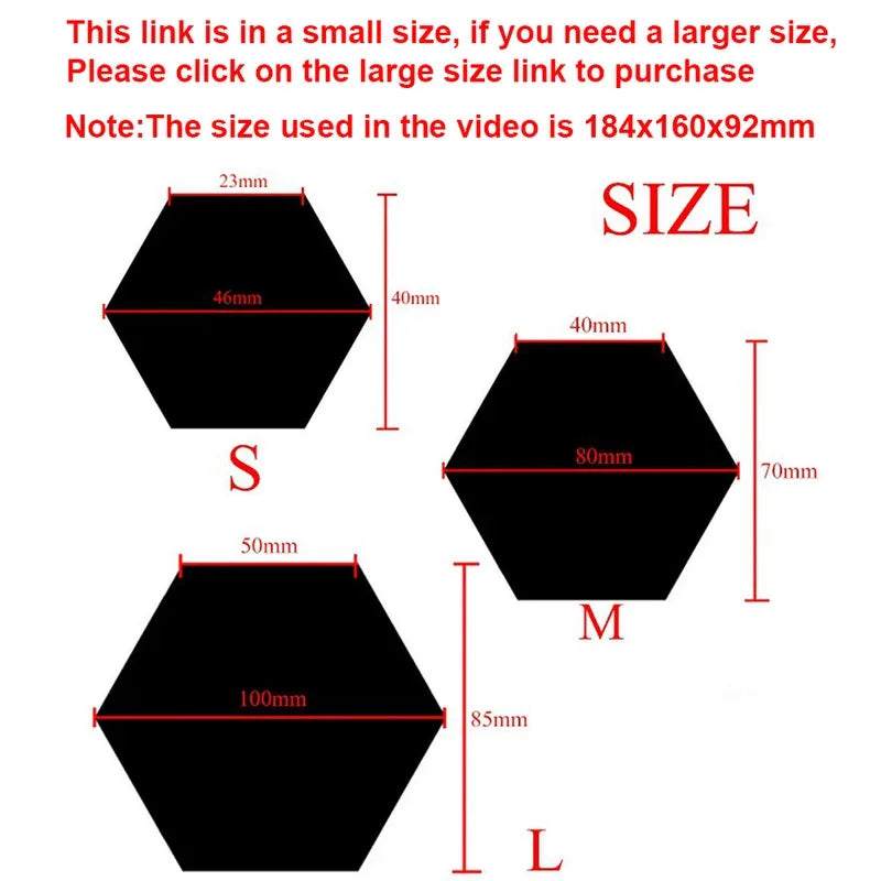 Hexagon Acrylic Mirror Wall Stickers – 6 or 12 Piece Set