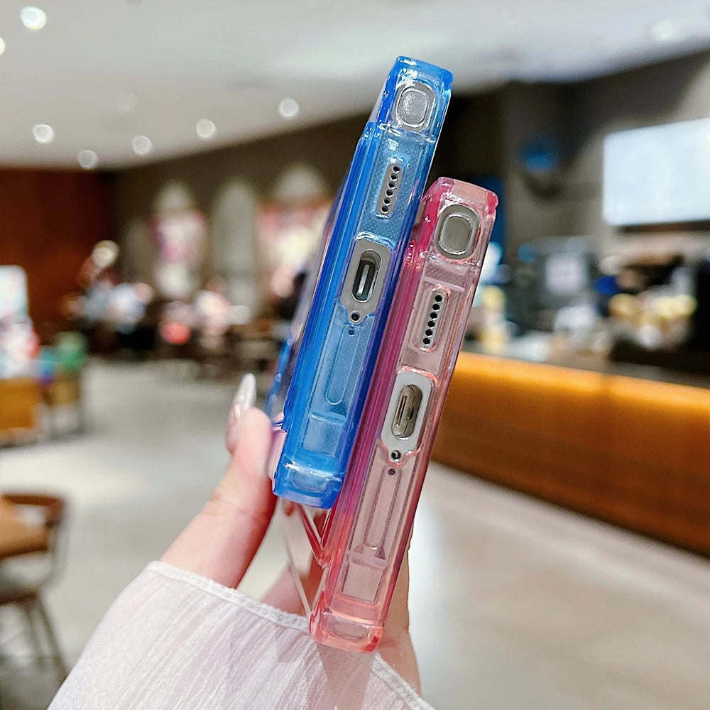 Phone Case For Samsung Galaxy S26 S25 S21 FE S22 S23FE S24 Plus Ultra Edge Clear Transparent Wallet Card Holder Silicone Cover