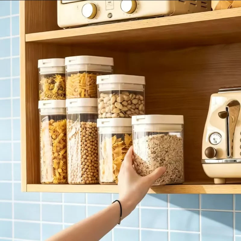Transparent Plastic Grain Seal Tank Spaghetti Storage Container Moisture-Proof Snack Jar Kitchen Food Tank Pasta Storage Box