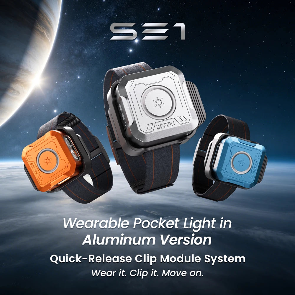 NEW SOFIRN SE1 300Lm Pocket Flashlight 76M RGB Signal Ring EDC Light Magnetic Wrist Keychain Torch