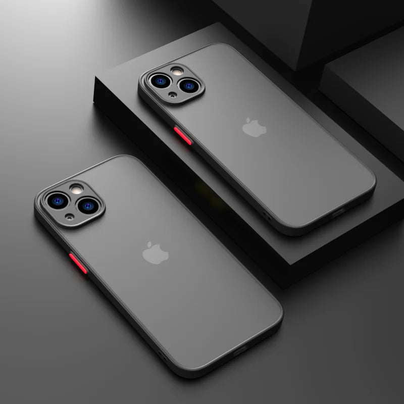 Armor Bumper Shockproof iPhone Case – Silicone Hard Cover for iPhone 7–15 Series