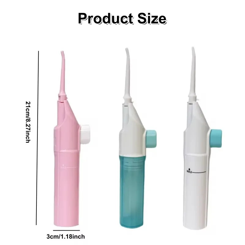 Portable High Pressure Oral Irrigator Household Dental Floss Manual Water Toothpick for Teeth Cleaning