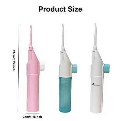Portable High Pressure Oral Irrigator Household Dental Floss Manual Water Toothpick for Teeth Cleaning