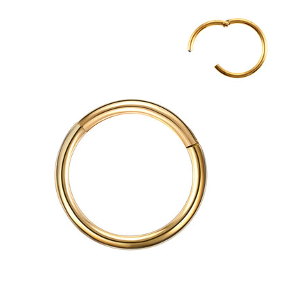 1PC Hinged Segment Nose Hoop – Surgical Steel Septum Clicker, Daith Earring, Piercing Jewelry