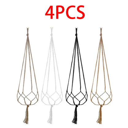 Hanging Flower Pot Net Planters for Hanging，Woven Plant Holder for Gardening, Planter Hanger Rack