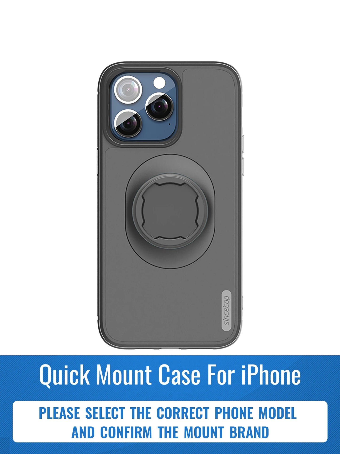 Shockproof Case for iPhone 17/16/15/14/13/12/11Pro Max Quad-Style Motorbike / Bicycle Phone Holder/Car Mount with Lock-in Design