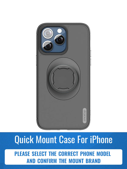 Shockproof Case for iPhone 17/16/15/14/13/12/11Pro Max Quad-Style Motorbike / Bicycle Phone Holder/Car Mount with Lock-in Design