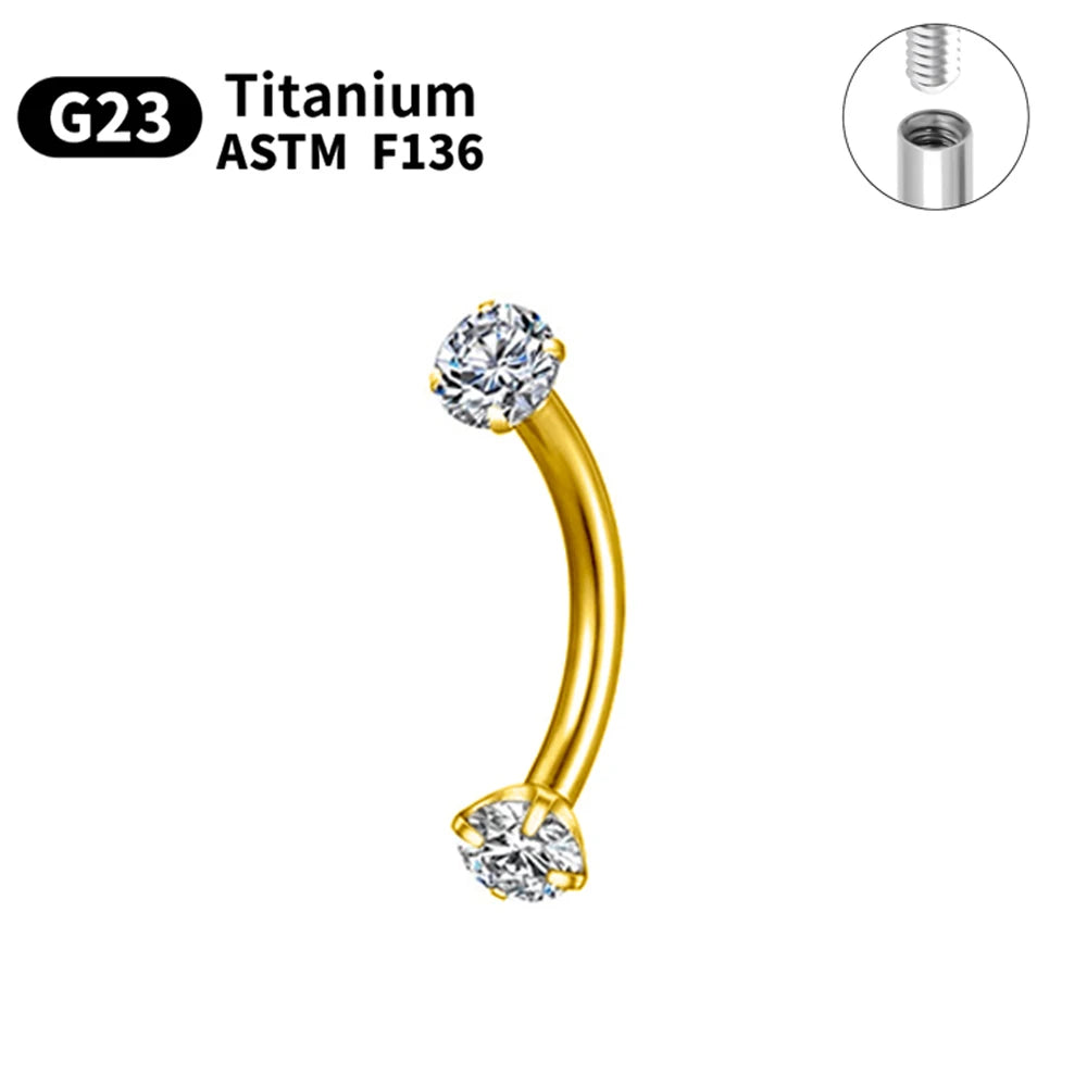 G23 Titanium Piercings Labret Stud Kit – 1/5/10pcs Lip, Nose, Eyebrow, and Cartilage Body Jewelry