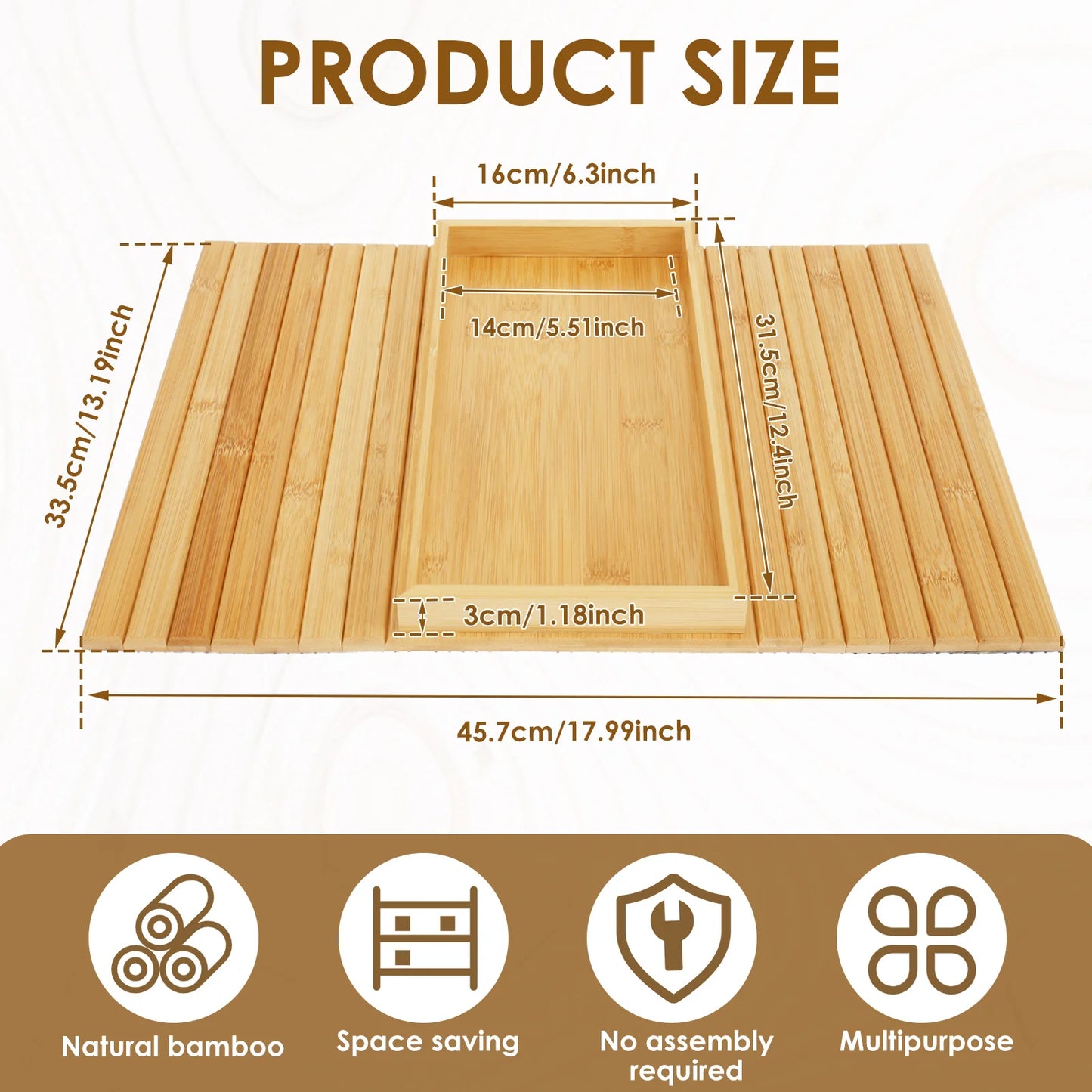 Wood Sofa Arm Tray Sofa Tray in Folding Design Sturdy and Robust Sofa Tray Convenient Sofa Tray for Storage Sofa Tray Home