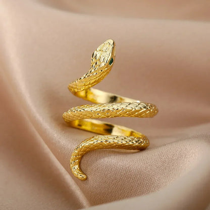 Stainless Steel Heart Ring for Women – 18K Gold Plated, Zircon Inlay, Vintage Waterproof Wedding Jewelry Gift