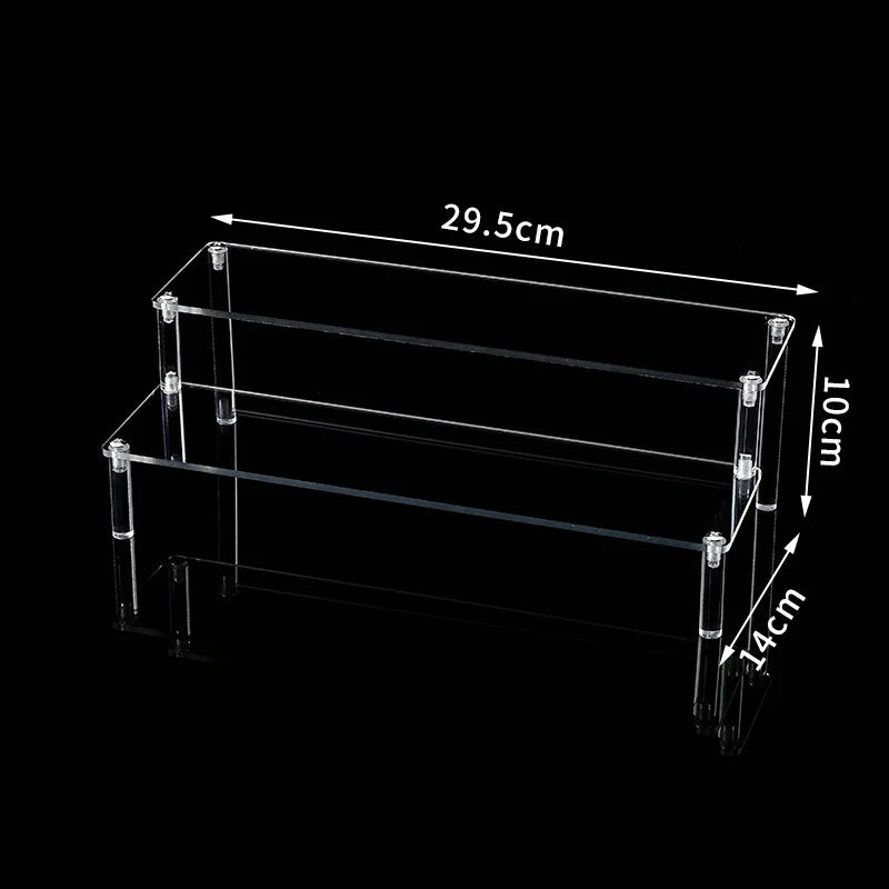 Clear Acrylic Display Stand For Anime Figures Cupcake Shelf Organizer Desserts Holder Jewels Display Risers Stand Perfume Stand