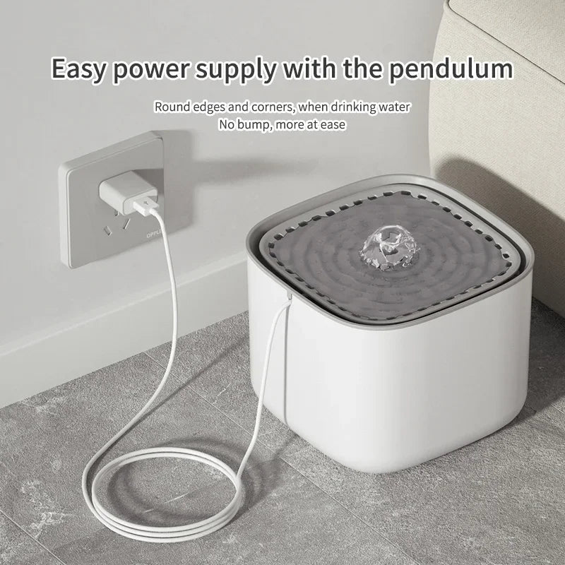 3L Cat Water Fountain Auto ERecirculate Filter Large Capacity Filtring Cat Water Drinker 1USB Electric Mute Cats Water Dispenser