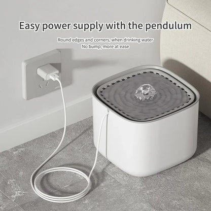 3L Cat Water Fountain Auto ERecirculate Filter Large Capacity Filtring Cat Water Drinker 1USB Electric Mute Cats Water Dispenser