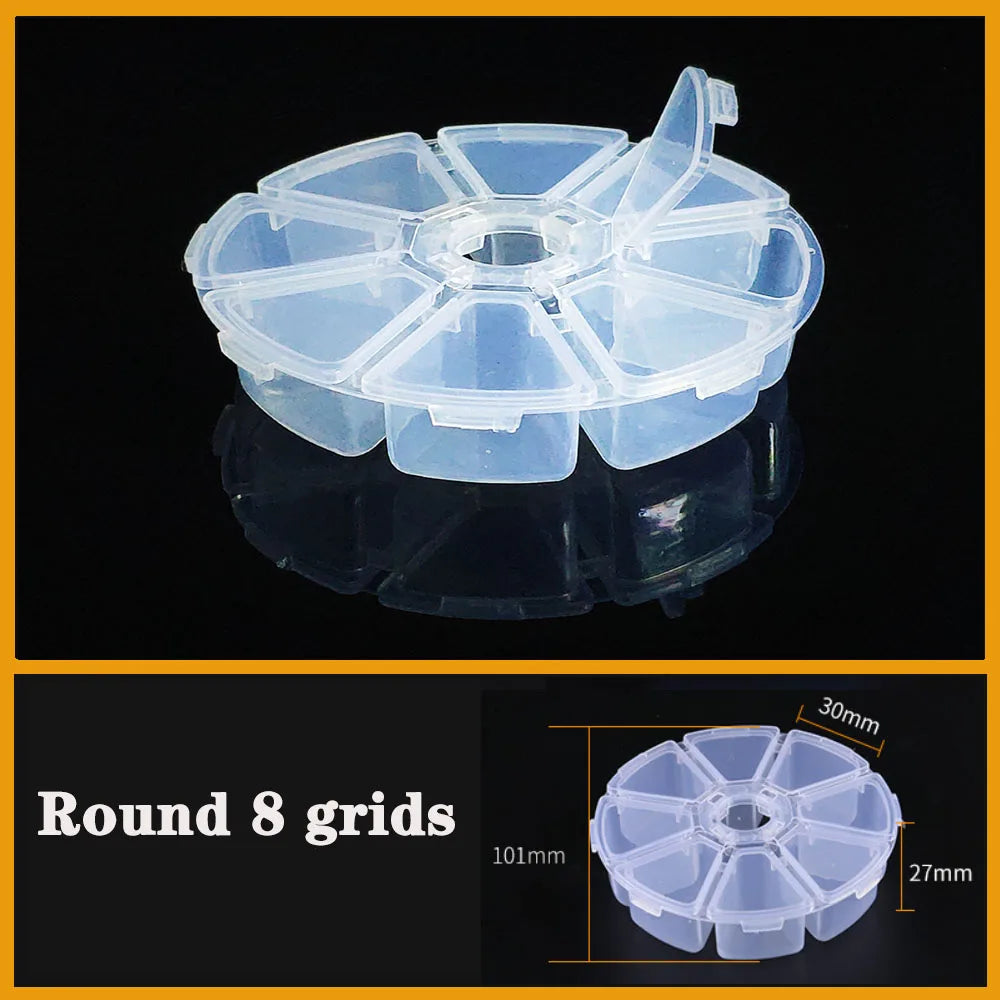 Transparent Plastic Screw Compartment Box – Jewelry, Earring & Tool Storage Organizer