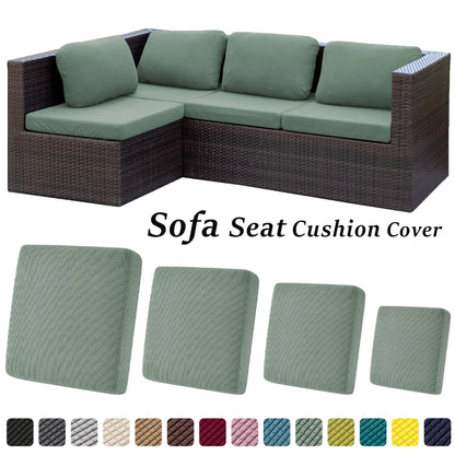Jacquard Patio Sofa Cushion Cover Universal Outdoor Stretch Sofa Cover Solid Color Cushion Protector Waffle Pattern