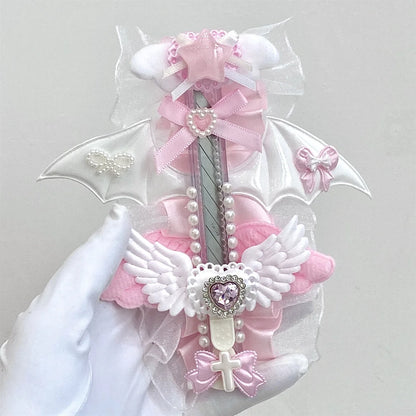 Cute Pink Cat's Claw Angel Wings Art Knife Mini Utility Cutter Retractable Letter Opener Portable Cute Opener Paper Cutting Tool