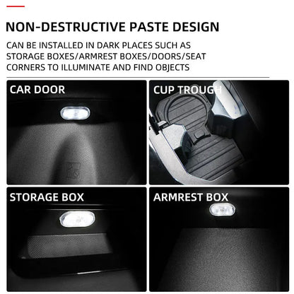 1/2/4Pcs Touch Sensor USB LED Interior light LED Lamp Car Ceiling Lamp Reading Light Car Decorations Roof Interior Lighting