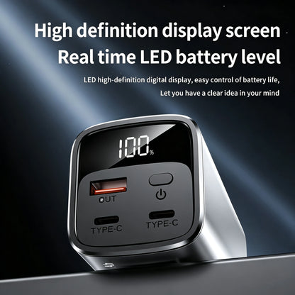 22.5W PD QC Fast Charge Aluminum DIY Power Bank Case Digital LED Display 4x21700 Battery Portable Charger DIY Module No Battery