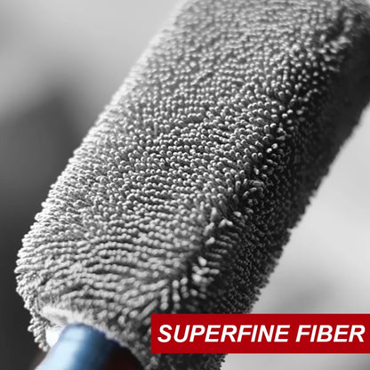 Microfiber Car Wheel & Tire Rim Cleaning Brush with Towel