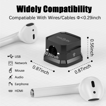 9 Pack Magnetic Cable Clips,Easy to Adjust Cables or Wires,Enhanced Adhesive Wire Holder Keeper Organizer