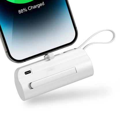 Mini Power Bank Portable 4500mAh Power Phone Charger Capsule Dual USB-C Ports For IPhone16/ 15/15 plus/15 pro/15 pro Max/Android