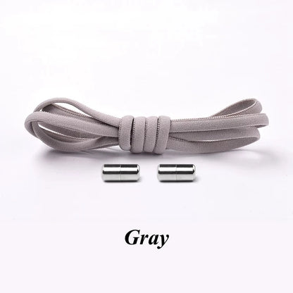 1Pair No tie Shoelaces Round Elastic Shoe Laces For Kids and Adult Sneakers Shoelace Quick Lazy Laces 21 Color Shoestrings