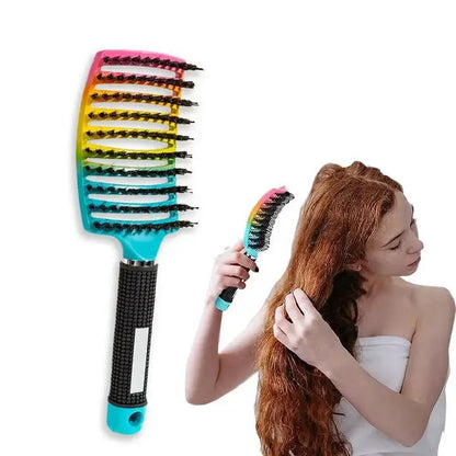 Multi color scalp massage comb, professional wet hair and curly hair styling tool