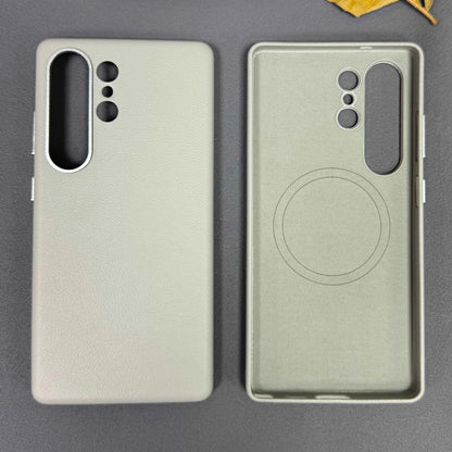 High Quality Drop Proof Leather Phone Case For Samsung Galaxy S25 Ultra Invisible Strong Magnetic Charging Protect Cover Fundas