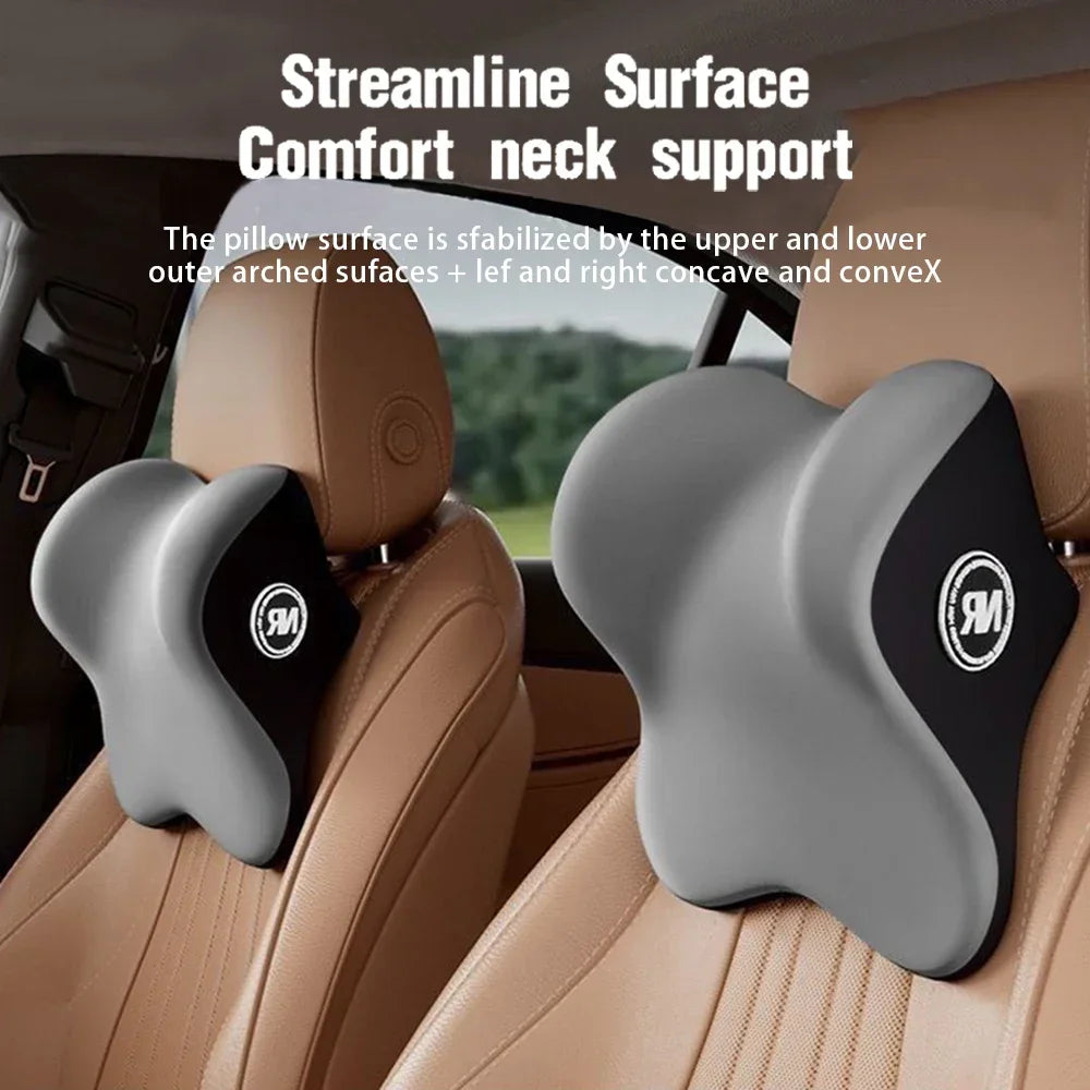Memory Foam Car Headrest & Lumbar Support Cushion