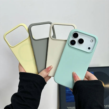Magnetic Liquid Silicone Case for iPhone 17/17 Air/17 Pro/17 Pro Max For Magsafe Big Camera Hole Cover Shockproof Protective