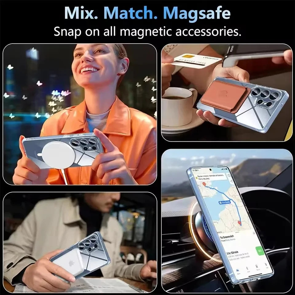 For Samsung Galaxy Note 10 PLUS 20 Ultra A05 A05S A06 A15 A16 A26 A35 A36 A54 For Magsafe Magnetic Wireless Charging Phone Case